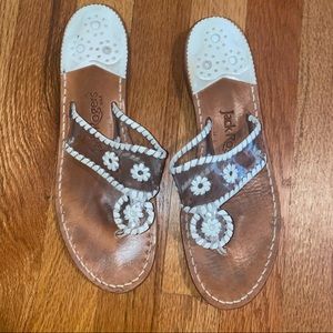 ‼️MOVING SALE - Must go - make an offer ‼️ 
Jack Rogers Clear and White Sandals